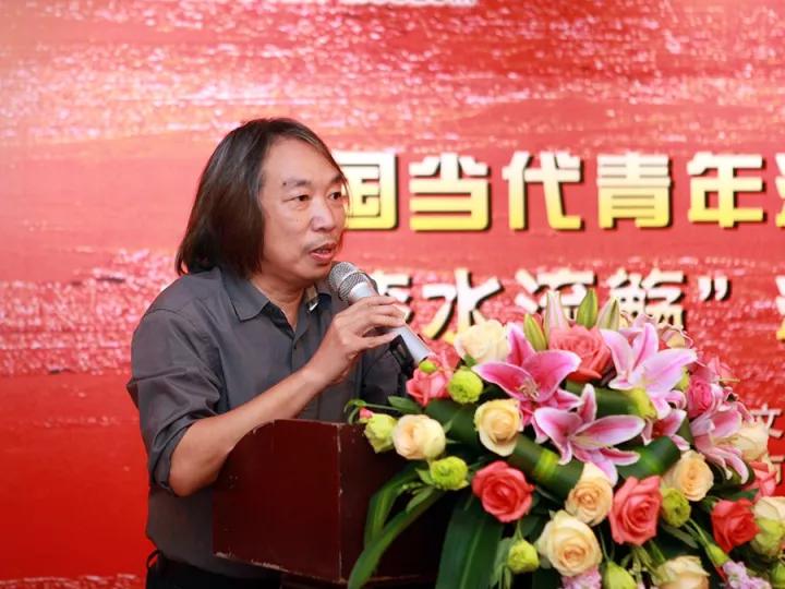 中國(guó)美協(xié)漆畫(huà)藝委會(huì)主任陳金華在開(kāi)幕式上致辭.jpg