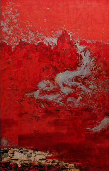 70胡本七《夢(mèng)回故鄉(xiāng)二》 140cm X 90cm 2016年.jpg